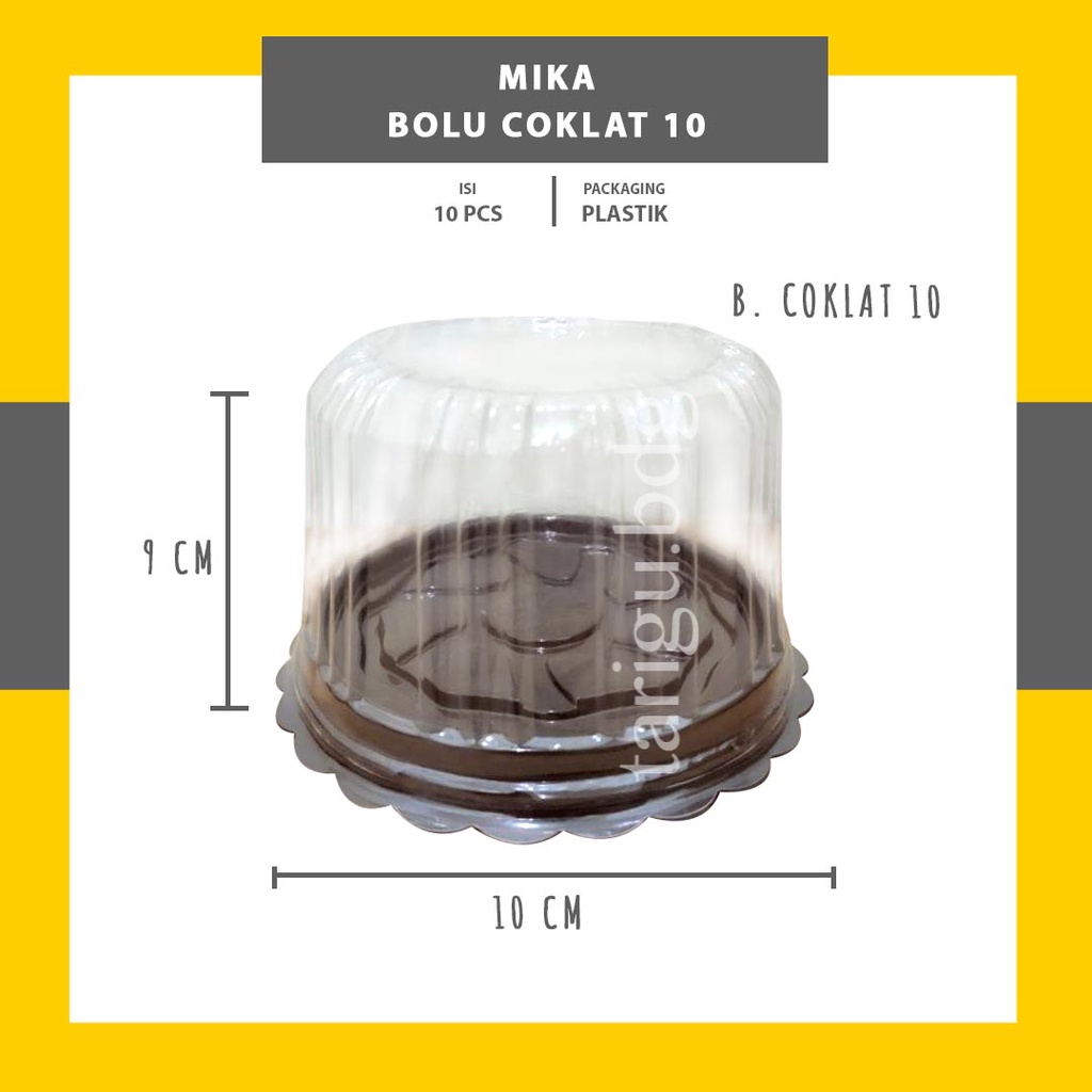 MIKA KUE BOLU 10PCS - MIKA KUE BASAH PLASTIK MIKA CAKE WADAH JAJANAN PASAR - WADAH MAKANAN SNACK BOX MIKA TUMPENG