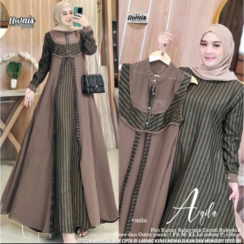 Dress Muslim Aqila dan Kiray by Uwais Solo