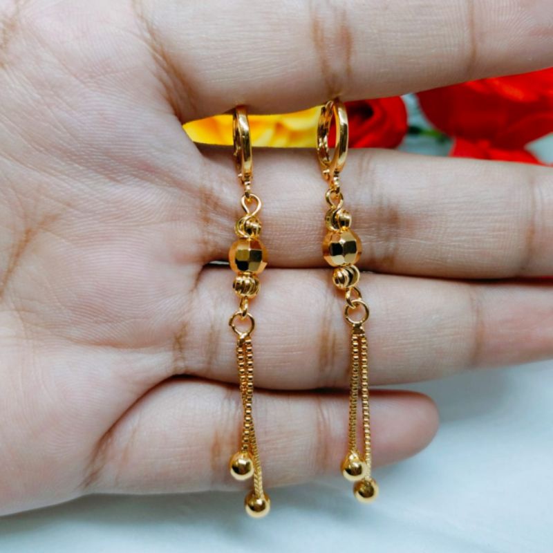 Anting xuping lapis emas wanita dewasa model anting jurai