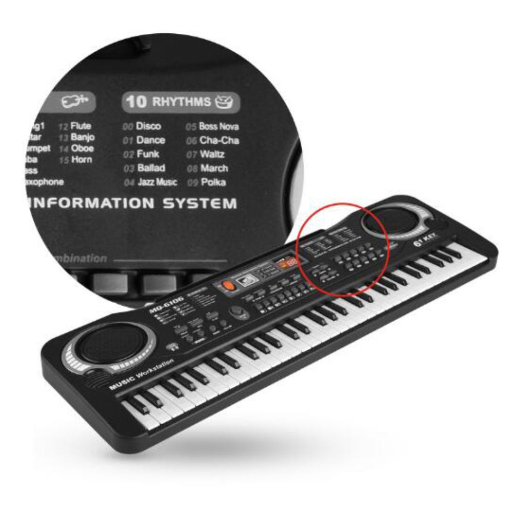 Piano Digital Electronic Keyboard 61 Keys Alat Musik Mainan Anak