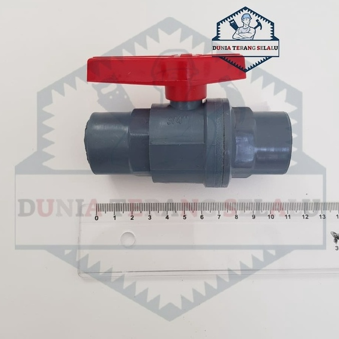 Ball Valve Pvc MDN 3/4&quot; gagang panjang polos - Bal Valf Plastik 0.75 in - Stop Kran Bola MDN 5003 0,75 inci - Pvc Ball Valve MDN