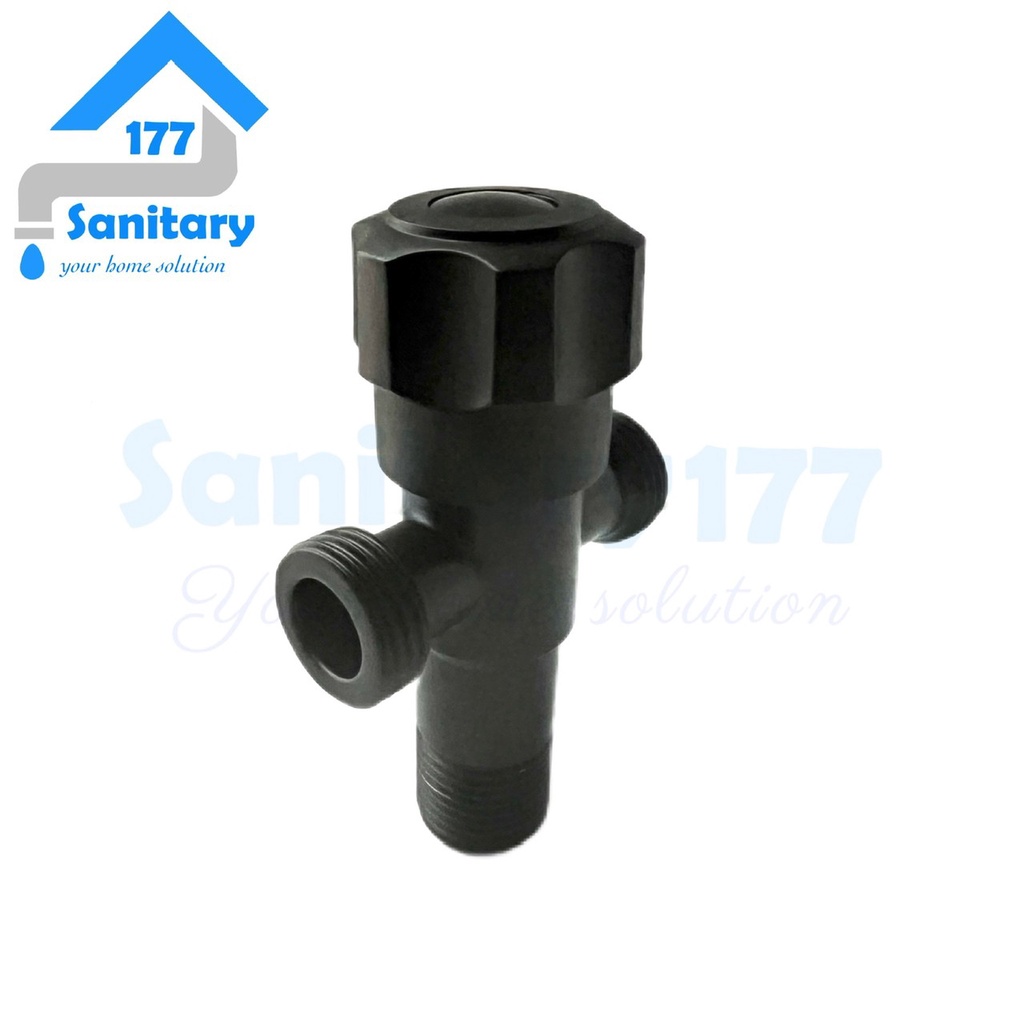 Stop Kran Shower single Minimalis HITAM Keran Air bulat - double cabang Jetshower stainless handshower valve kloset black closet