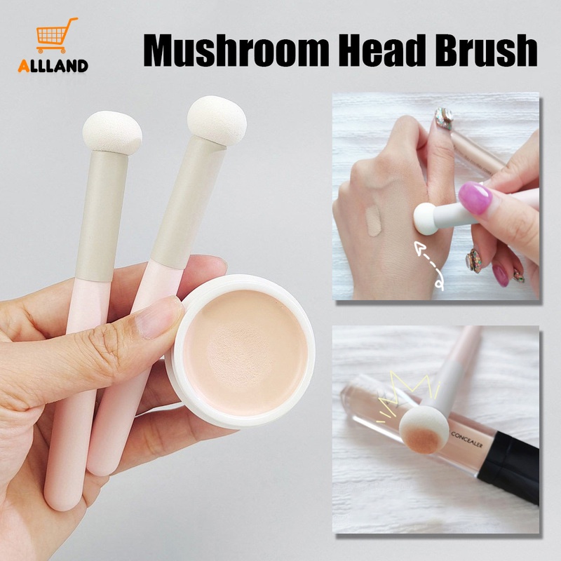 1 Pc Brush Spons Makeup Portable Bentuk Kepala Jamur Untuk Concealer