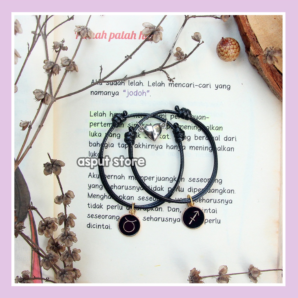 GELANG COUPLE MAGNET ZODIAK /GELANG COUPLE ZODIAK/ GELANG COUPLE MAGNET / GELANG COUPLE ZODIAC /GELA