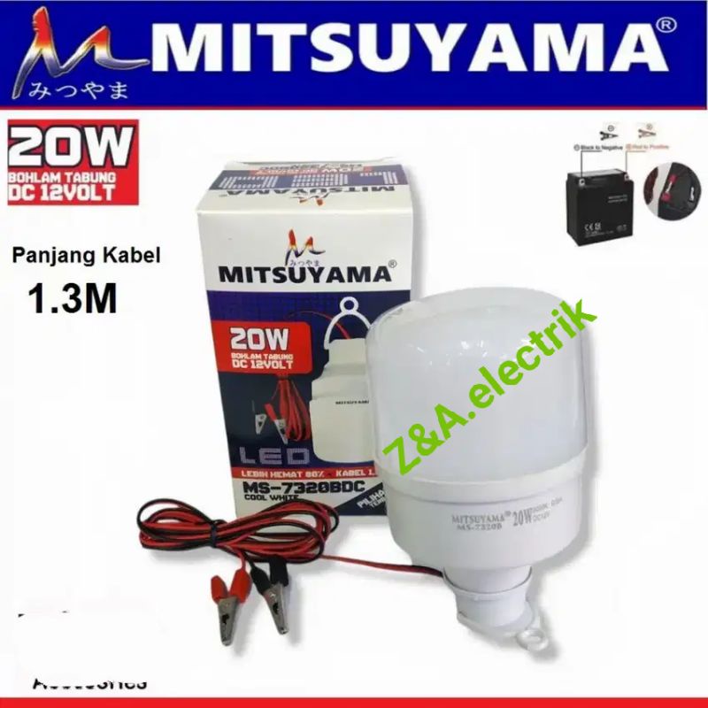 Lampu Bohlam LED Tabung Kapsul MS-7320BDC MITSUYAMA 20W + 12V