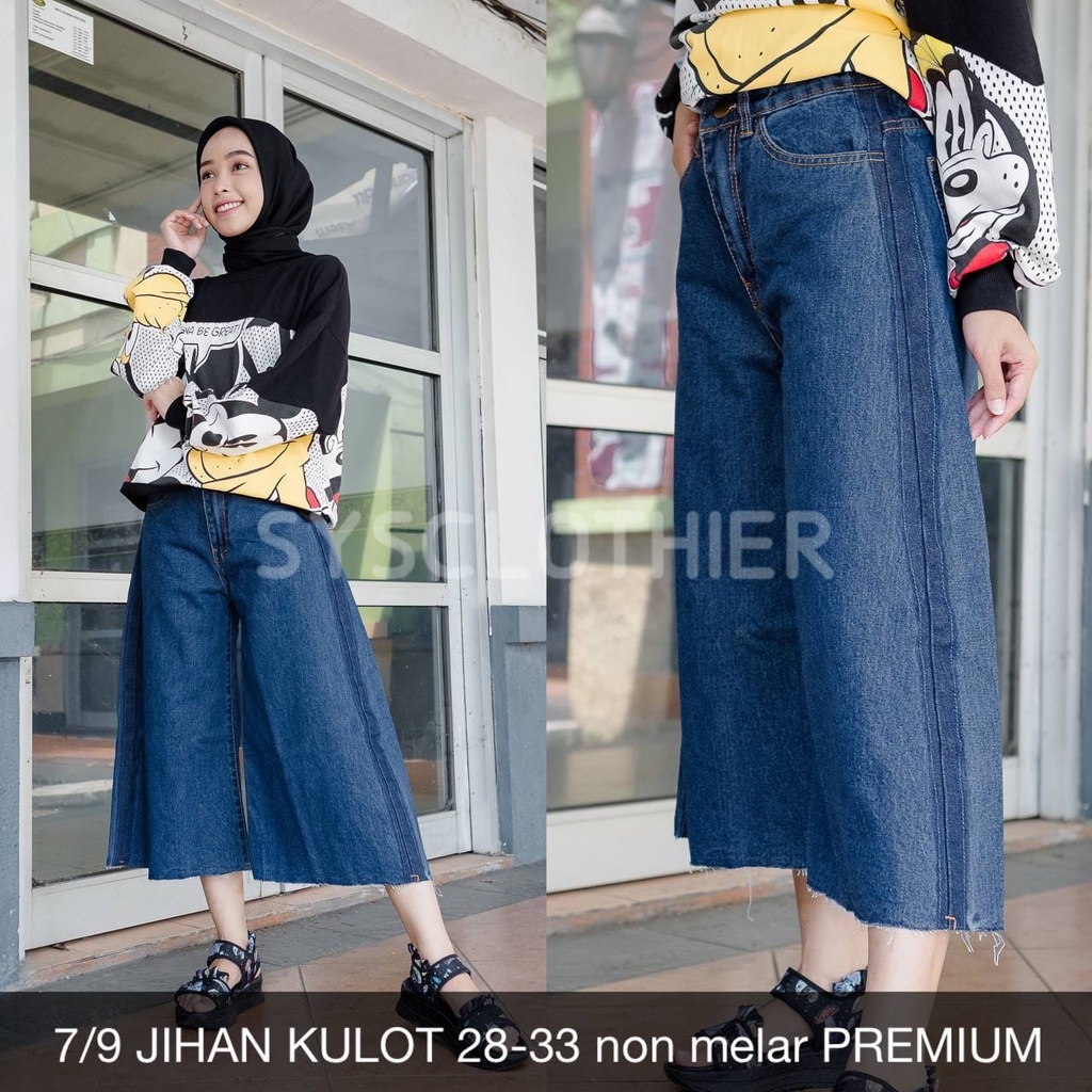 CELANA JEANS WANITA 7/9 JIHAN KULOT