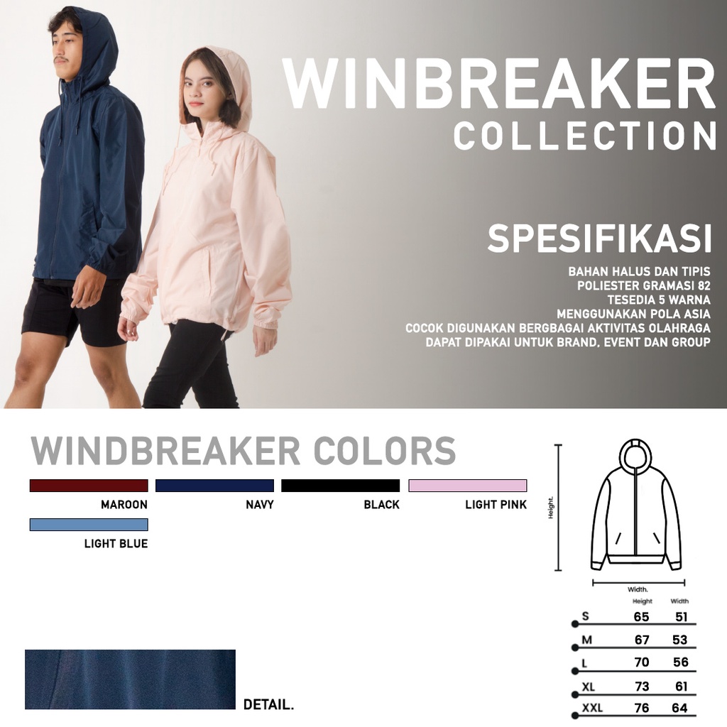 POLOSBDG - Windbreaker Polos Poliester - PROMO