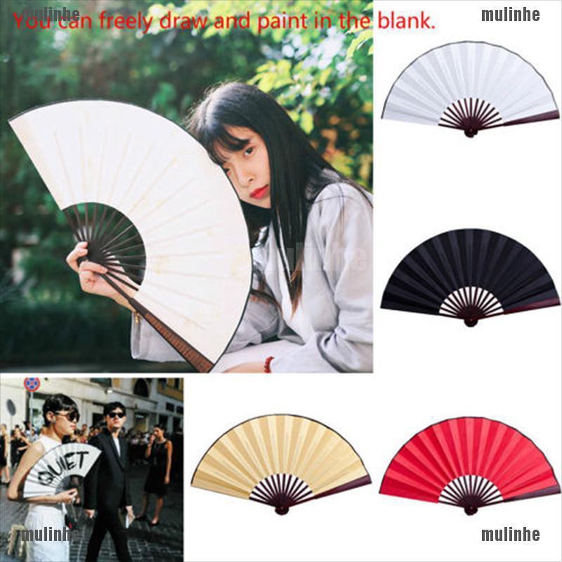 Kipas Lipat Bahan Kain Sutra Gaya Cina untuk Pesta