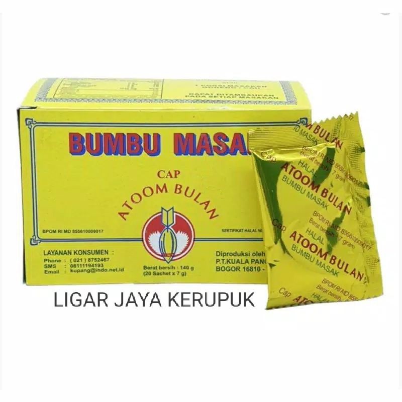 

ATOM BULAN/BUMBU TABUR/BUMBU PENYEDAP/BUMBU INSTAN/140 GRAM