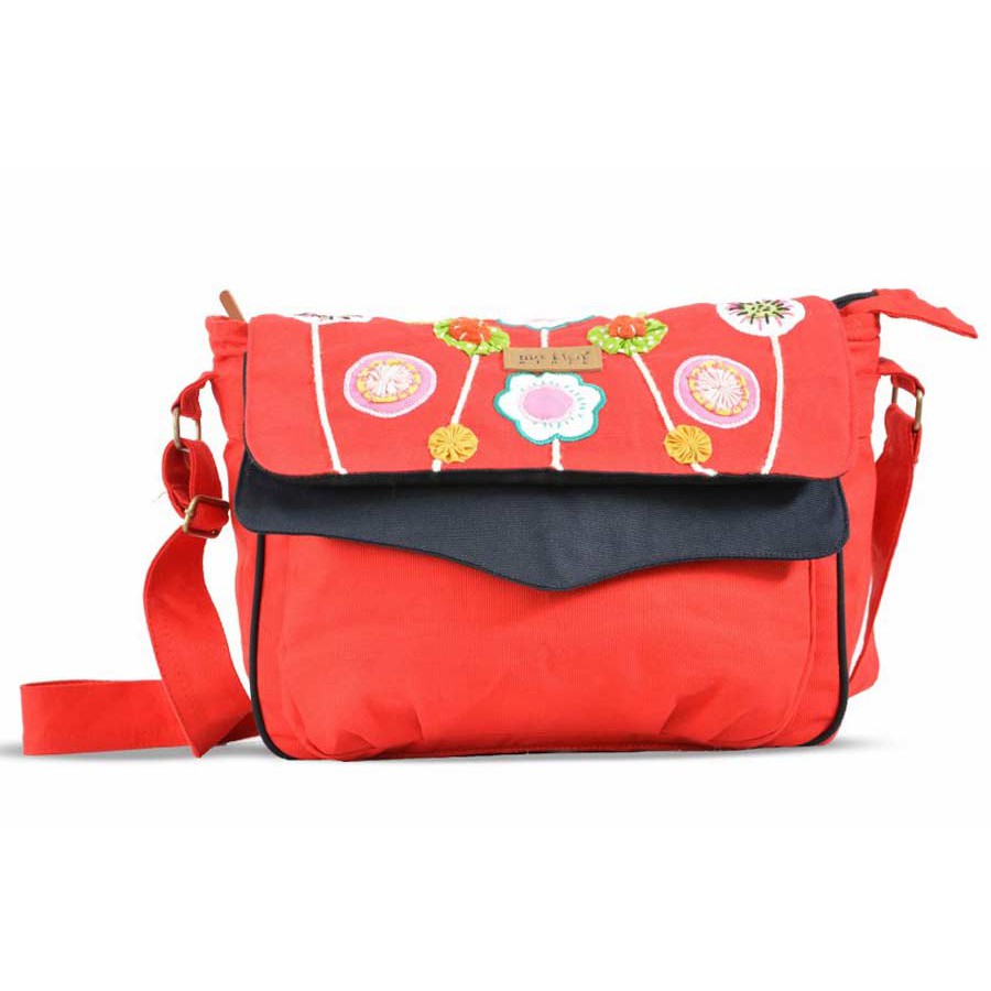 TAS SELEMPANG HIZA RED - MAIKA ETNIK