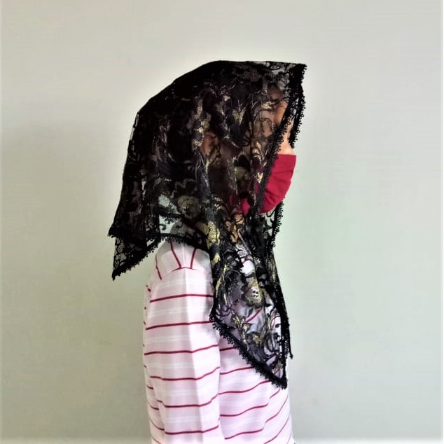 Mantilla Mantila Katolik Kerudung Kudung Doa Wanita Katolik Untuk Misa Pasmina Pashmina