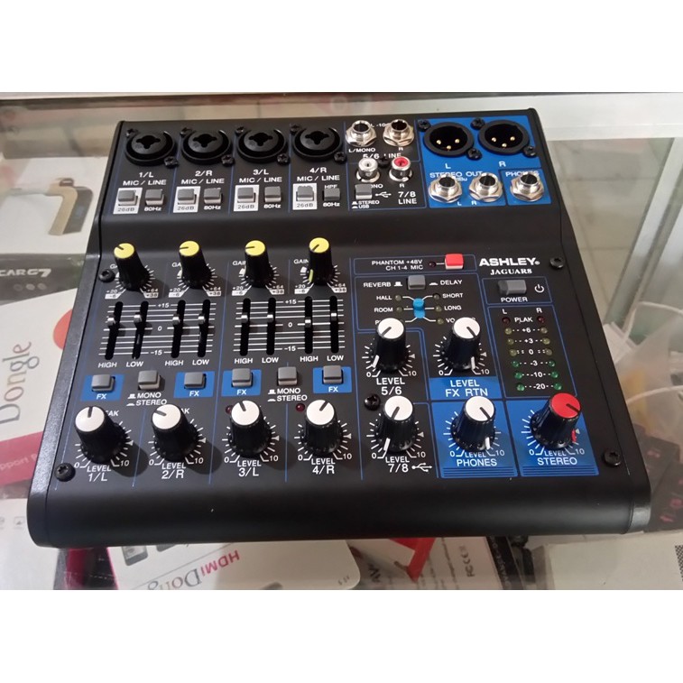 MIXER 8CHANNEL LIVE ASHLEY JAGUAR 8 ORIGINAL CONNECT TO KOMPUTER