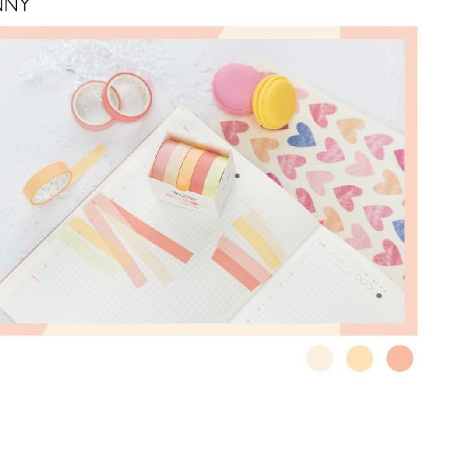 

uaMasking Tape Set 5pc Pastel Macaron [CREATIV] ua Stok(A46B57)