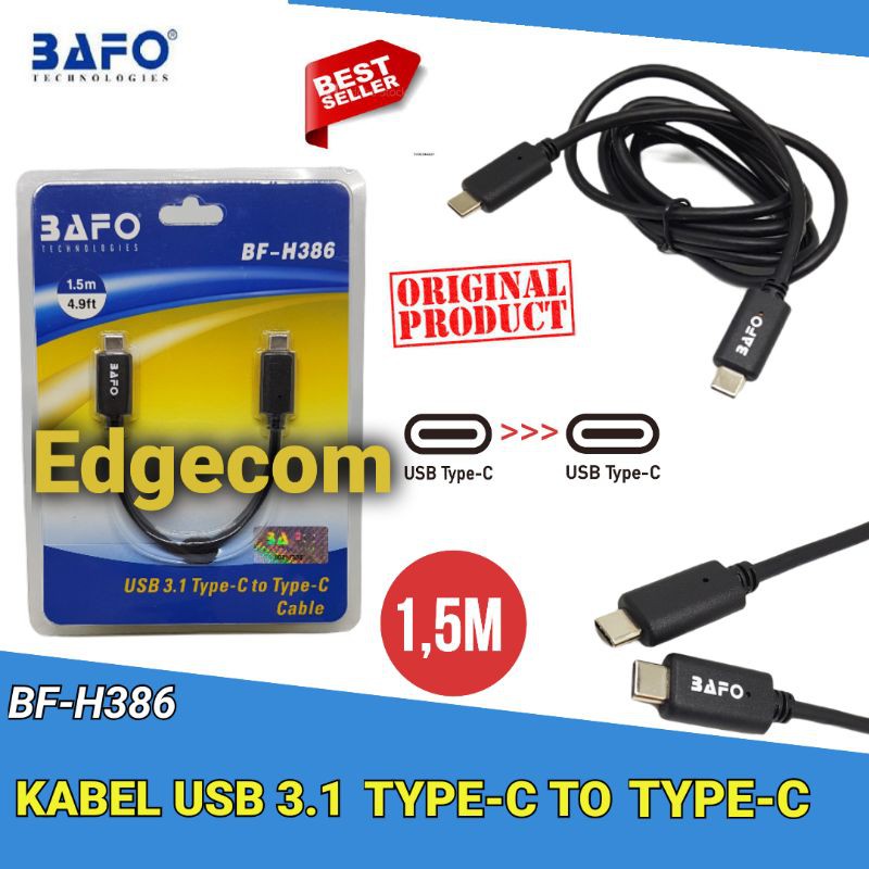 Kabel USB 3.1 Type-C to Type-C 1,5M BF H-386 BAFO ORIGINAL