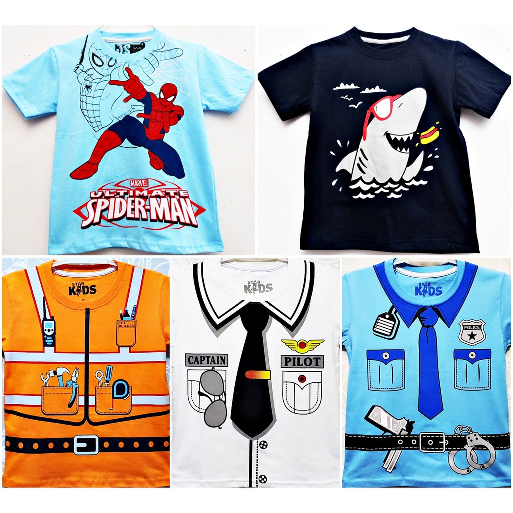 Baju Anak Motif Profesi & Spiderman Baju anak laki laki umur 1 2 3 4 5