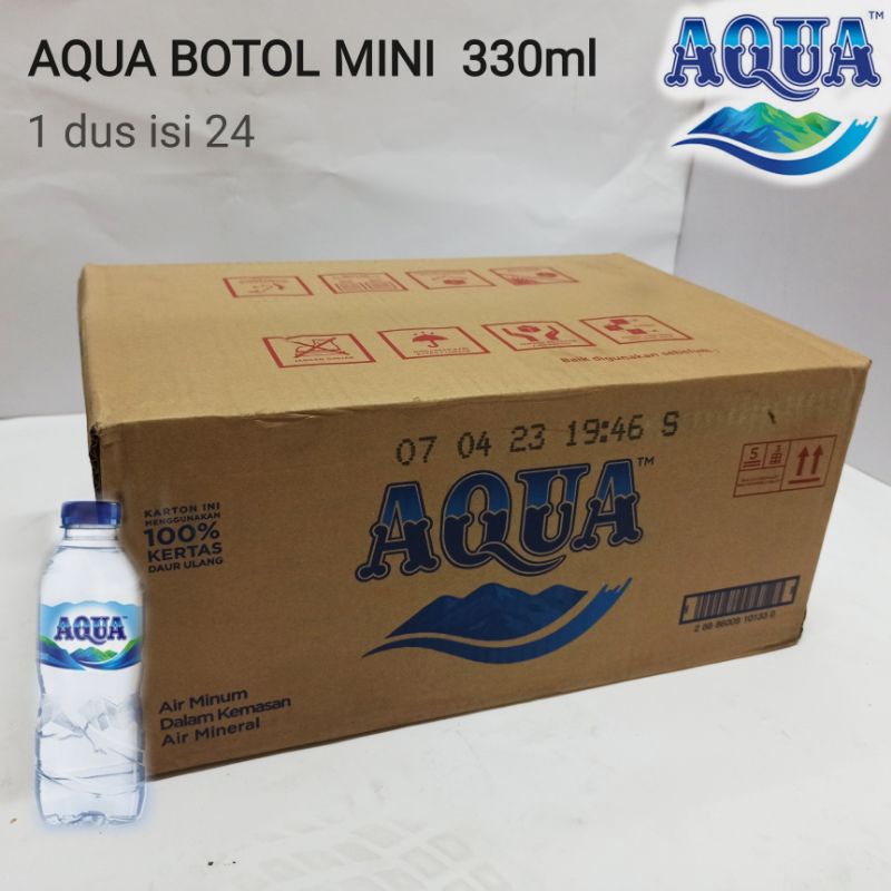 

Aqua botol 330ml 1 dus isi 24 khusus gosend