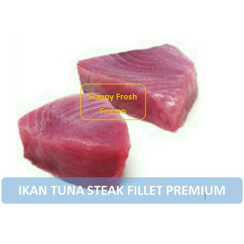 

ikan Tuna steak fillet beku premium uk 500 gram