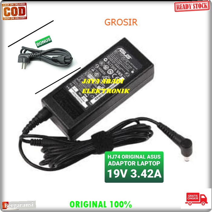 J77 ORI ASUS 19V 3.42A 65 WATT W ADAPTOR LAPTOP CAS CASAN CHARGER KOMPUTER POWER ADAPTER PC OEM ODM
