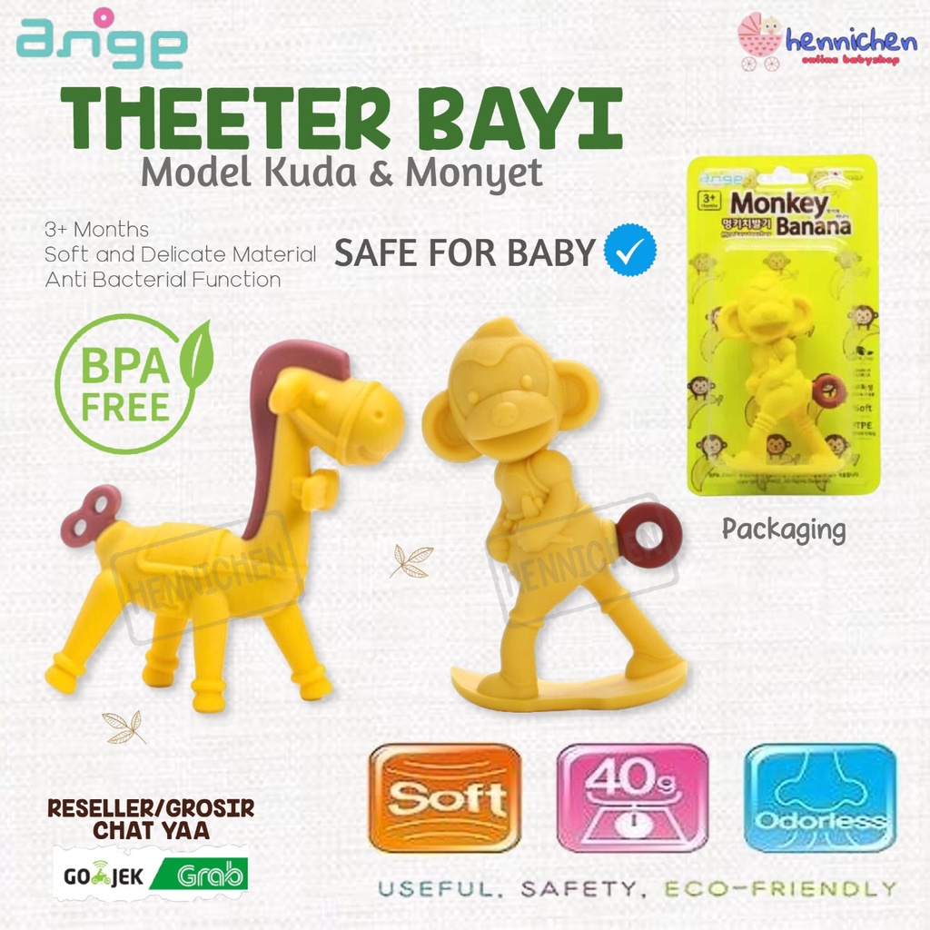 ANGE TEETHER BENTUK MONKEY BANANA / HORSE KUDA GIGITAN BAYI / TEETHER GIGITAN ANAK