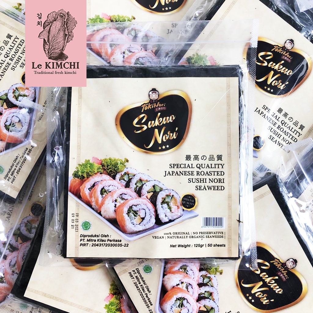 

Tokinori Sushi Nori HALAL 50 Lembar Sakao Nori Special Grade Rumput Laut Kimbap Gimbap Korea