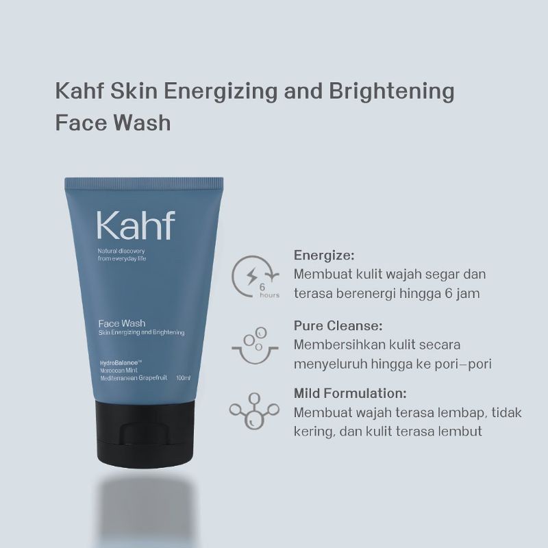 Kahf Men Face Wash 100ml | Oil &amp; Acne Control | Skin Enegry &amp; Brightening | Oil &amp; Comedo