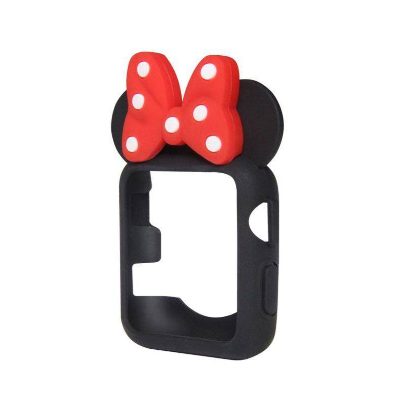 Casing Silikon Motif Kartun Minnie Mouse Untuk Apple Watch Seri 6 4 3 2 1 5 Generation 40MM 44MM 38MM 42MM