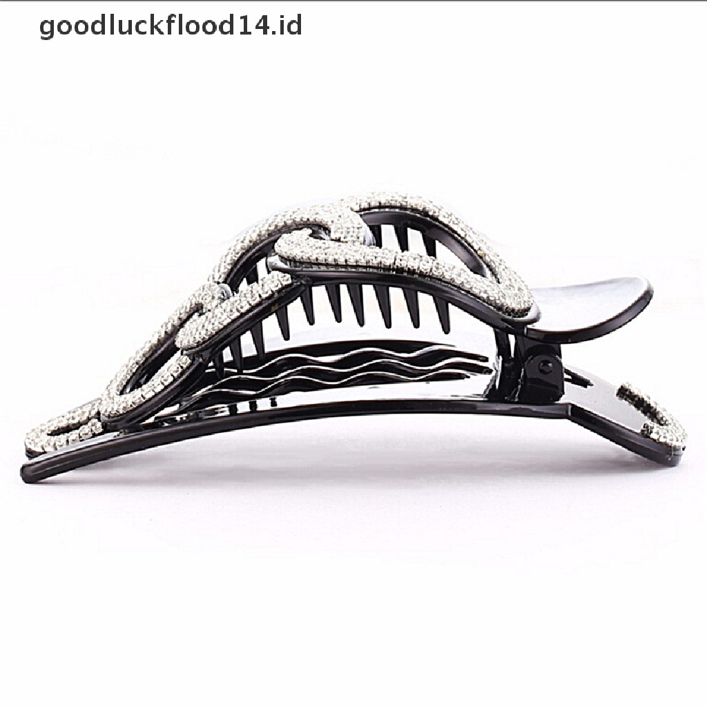 [OOID] Elegant Full Crystal Women Hair Clip Hairpin Rhinestone Clamp Claw Headwear ID