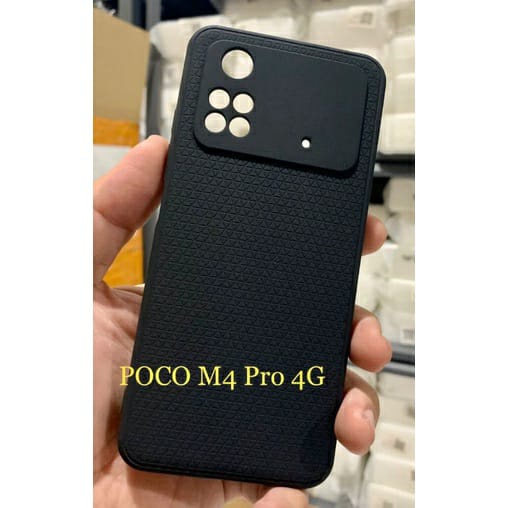 CASE CARBON FIBER XIAOMI POCO M4 PRO PREMIUM HITAM