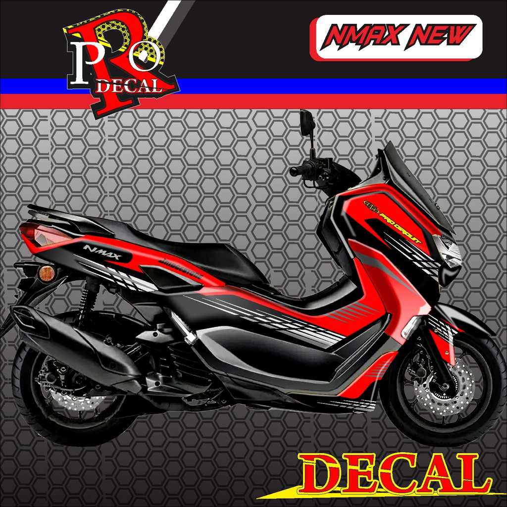 DECAL NMAX NEW MERAH/DECAL NMAX 2020/DECAL NMAX NEW TERLARIS/DECAL NMAX 005