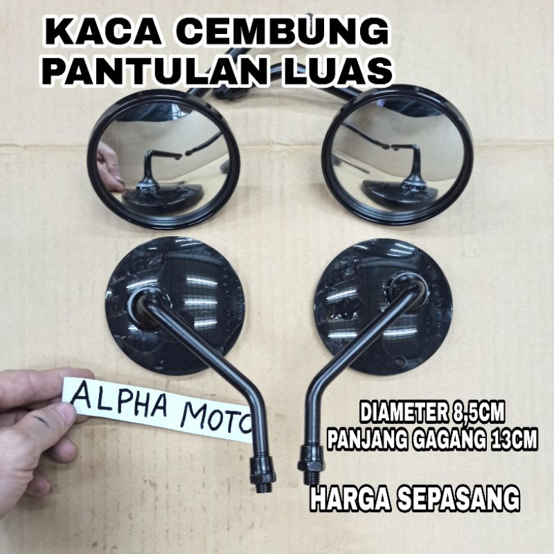 kaca Spion bulat klasik pendek w175 scoopy xsr155 tiger scorpio klx c70 fino fazzio pcx mio retro cl