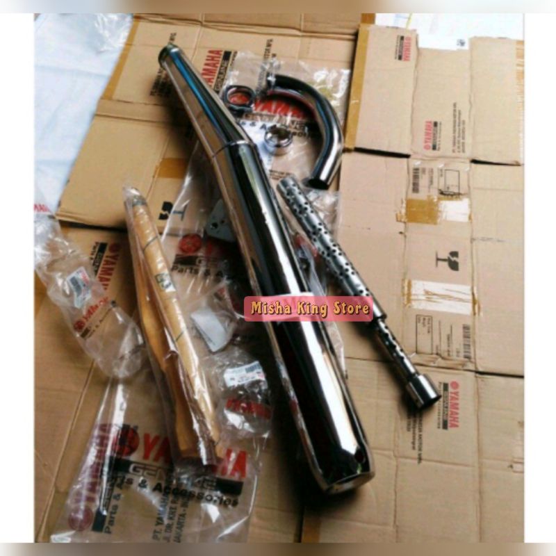 Knalpot rx king new original set leheran rx king ori
