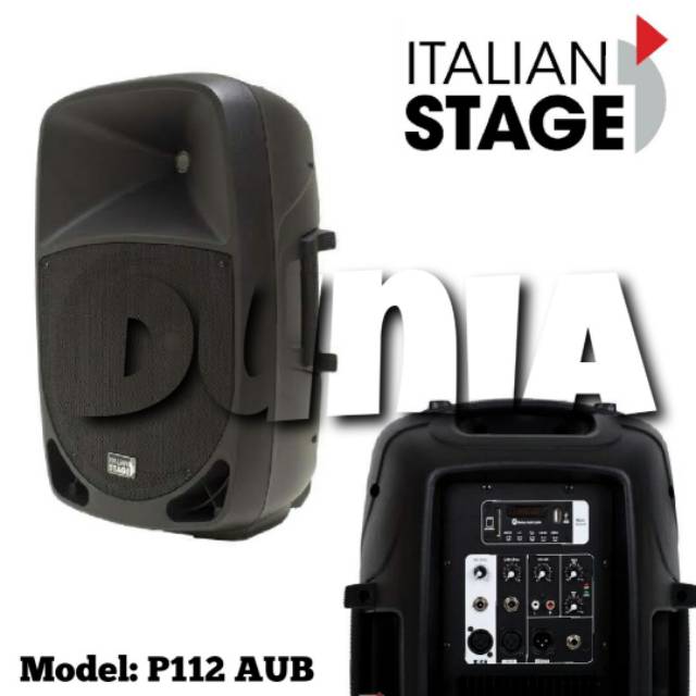 Speaker Aktif Italian Stage P112 AUB Original 12 inch Bluetooth - USB