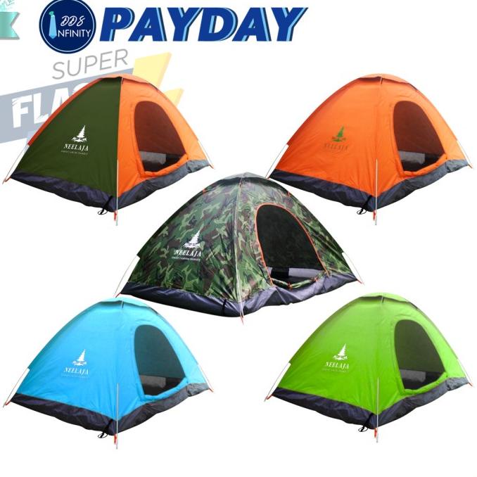 Tenda Camping Lipat Otomatis Tenda Camping Kapasitas 1-3 Orang
