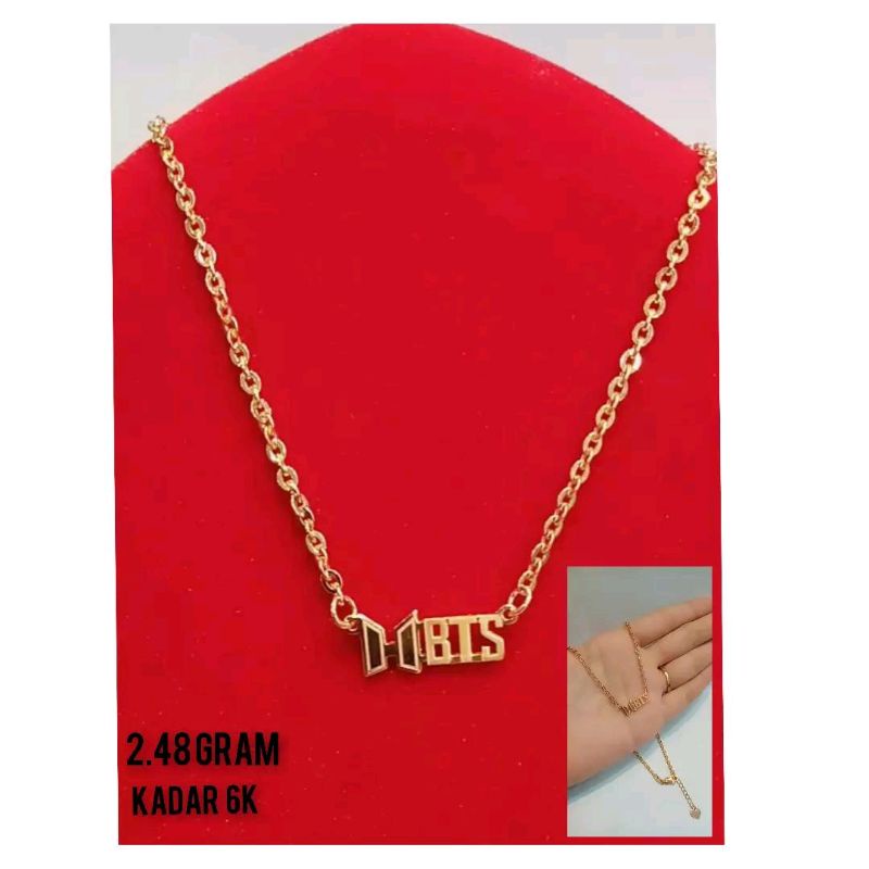 kalung BTS army emas perhiasan emas asli