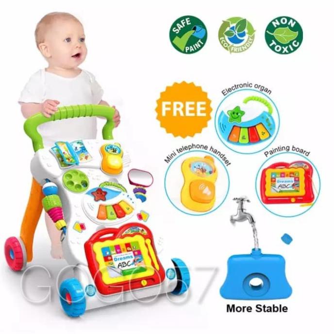 HUANGER CHILDREN MUSIC WALKER / Baby Walker Push Walker Dorongan Bayi - dengan pemberat