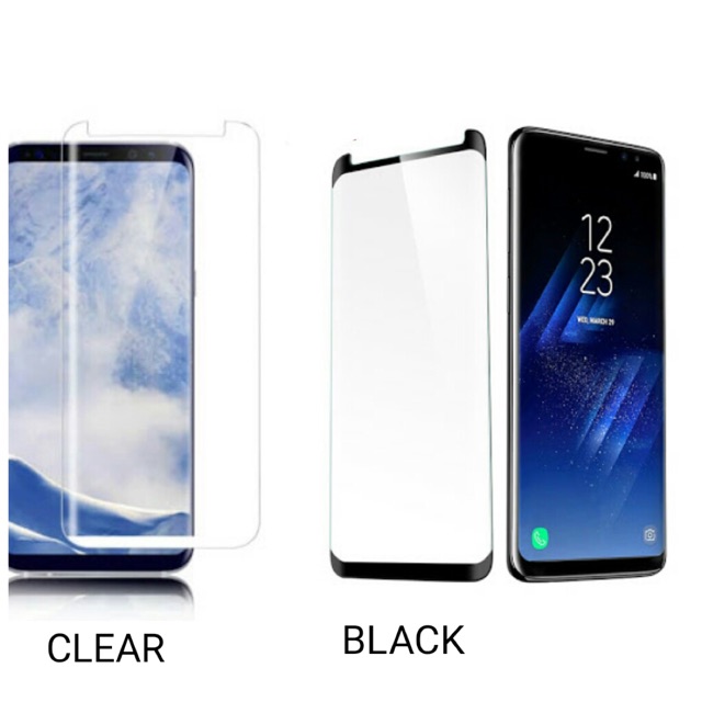 TEMPERED GLASS CURVE S9+ CLEAR &amp; BLACK