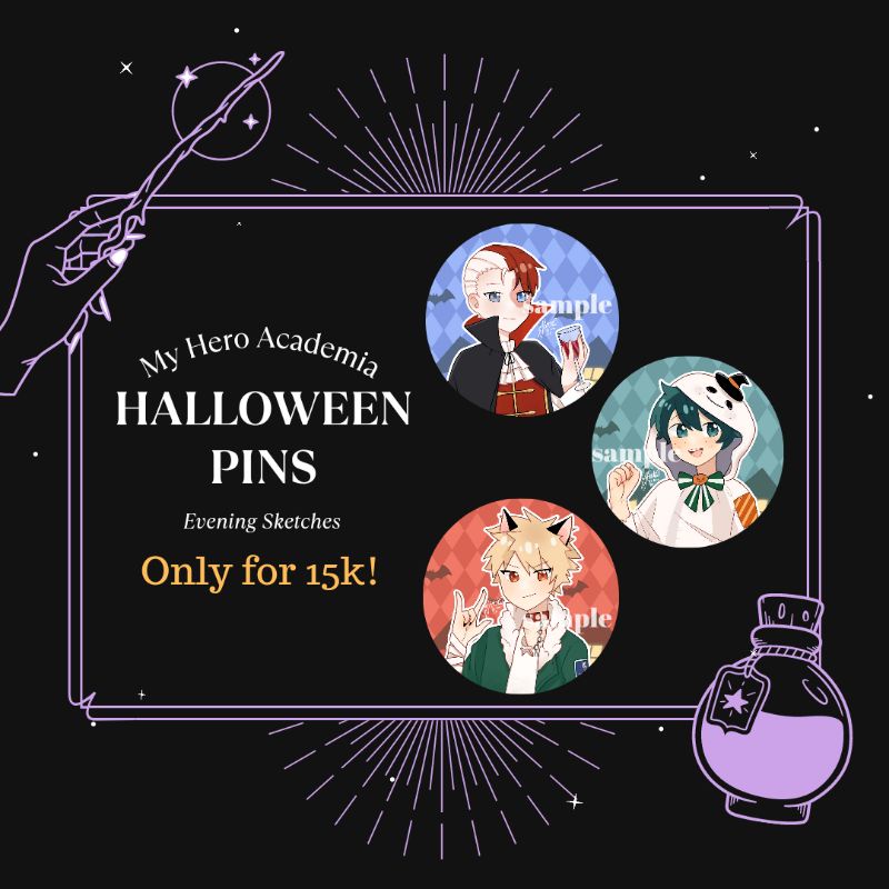 

MY HERO ACADEMIA FANMERCH - TdBkDk Todoroki Midoriya Bakugou Pins | MHA BNHA | Evening Sketches Anime Fanmerch | Cosplay Pin Boku No Hero Academia