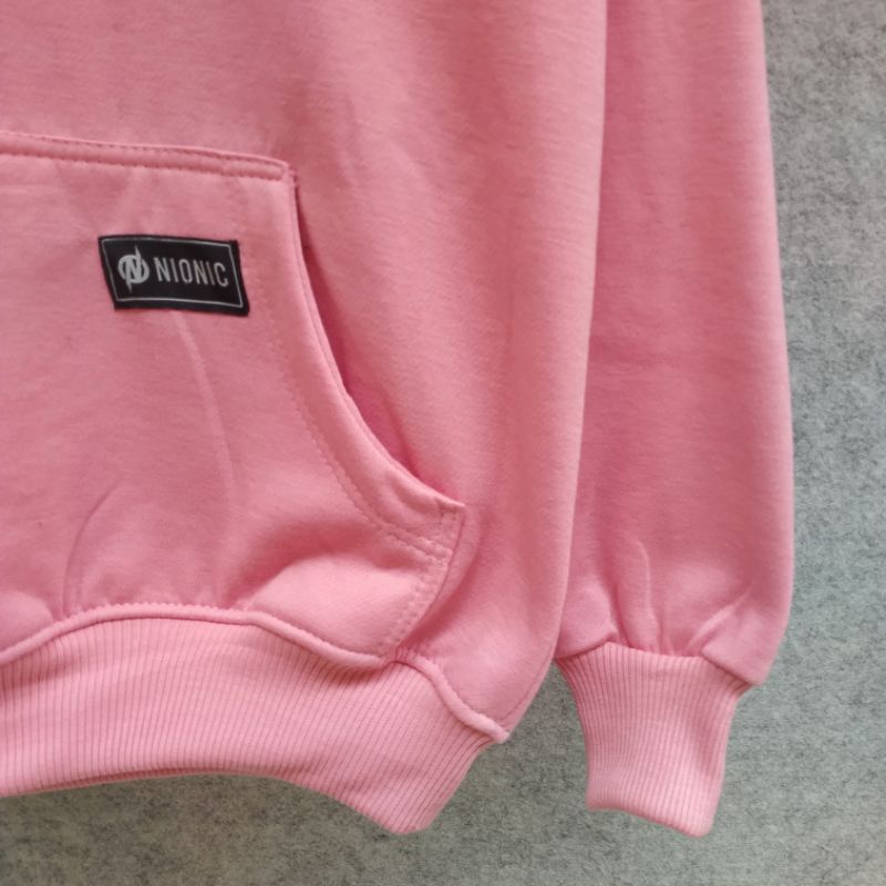 Sweater Hoodie Polos Pink Pria Wanita Kualitas Premium Distro