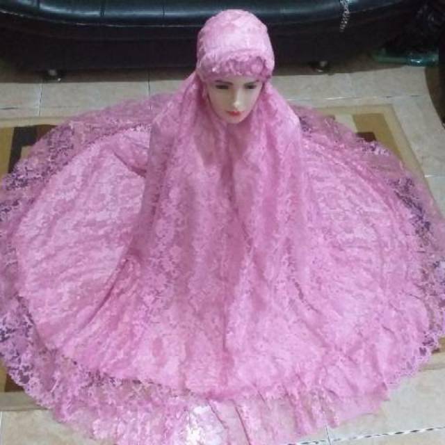 Mukena Brokat renda tile