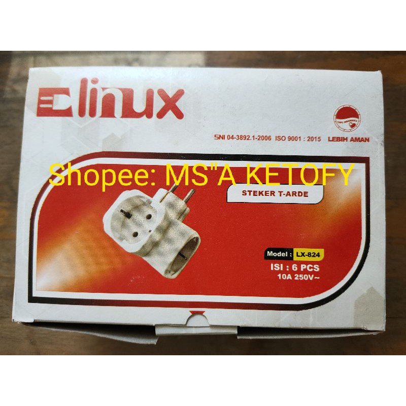 Linux Steker T arde cabang 3 tanpa saklar SNI-LX 824