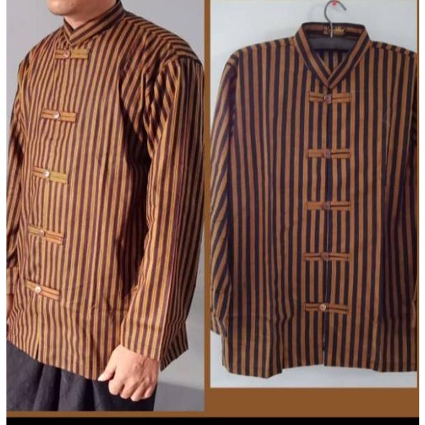 V6M1 Surjan Lurik /Surjan koko/baju adat jawa/lurik jawa 7FQ