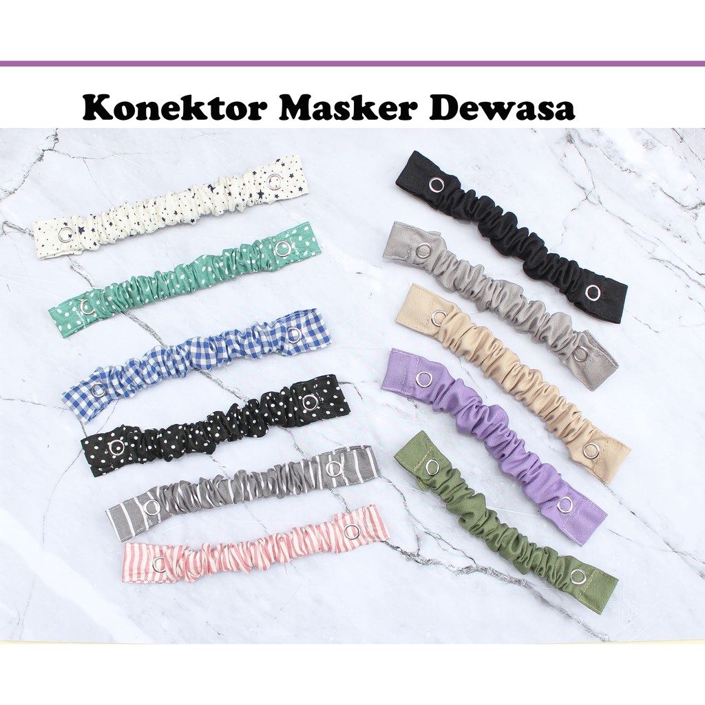 KONEKTOR MASKER HIJAB DEWASA PREMIUM / PENGAIT MASKER / TALI PENGHUBUNG MASKER / TALI MASKER