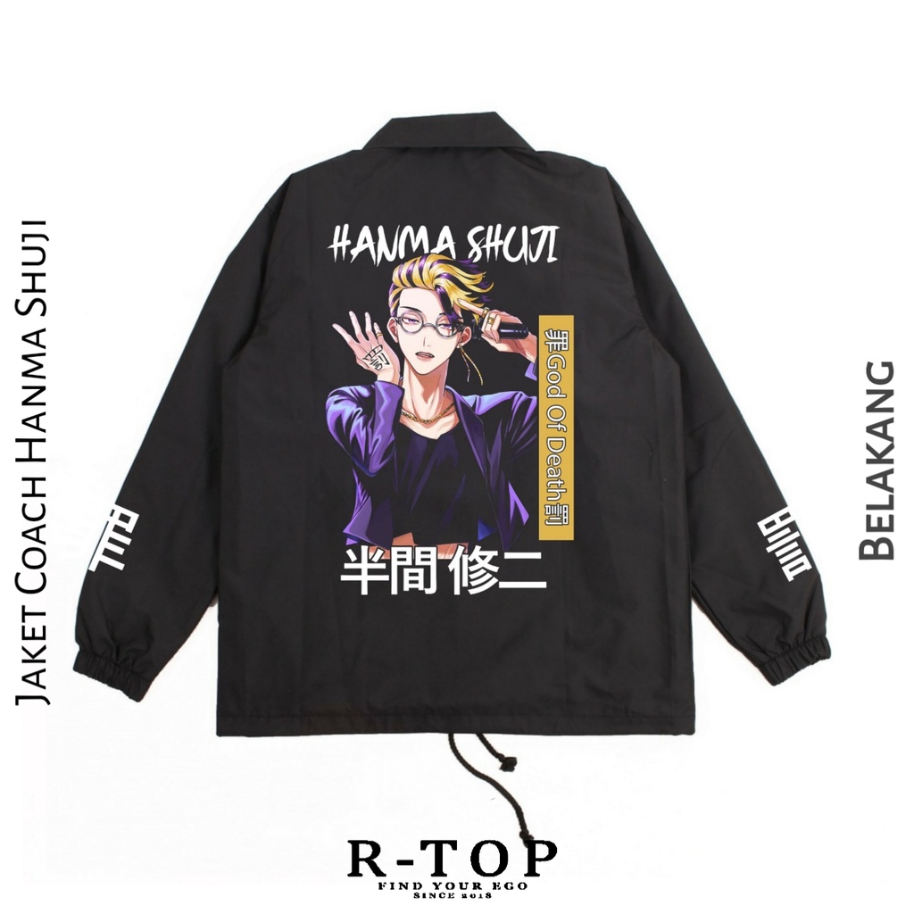 (R-TOP) Jaket Coach Anime Tokyo Revengers Hanma Shuji Premium Availabel Size M L XL XXL
