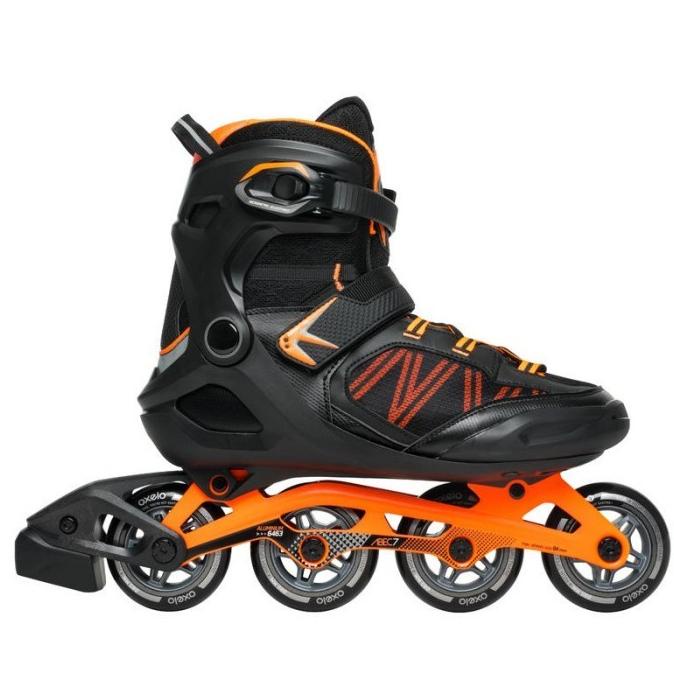 Inline Skate Dewasa Oxelo ILS FIT 500 Acid Orange