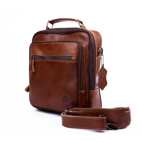 Tas Selempang Pria Kulit Sapi Asli Terbaru Original Reven Bonature Sling Bag