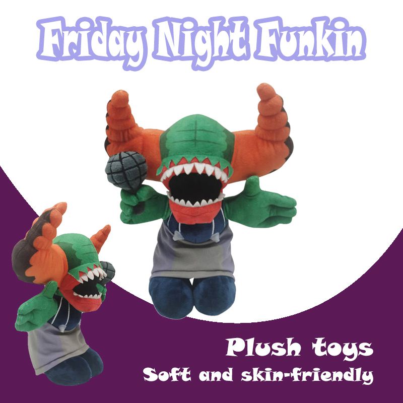 25cm Anime Friday Night Funkin  Plush Toy Cute Spooky Month Skid Stuffed Dolls Gifts  valentine's day gift