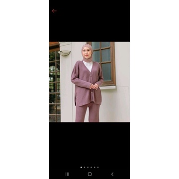 hijabchic X thatal 1 set knit Burgundy