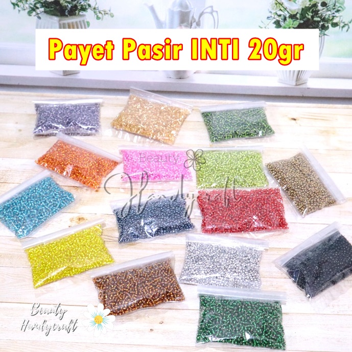 Payet PASIR inti per 20 gram mote pasir semi jepang payet baju