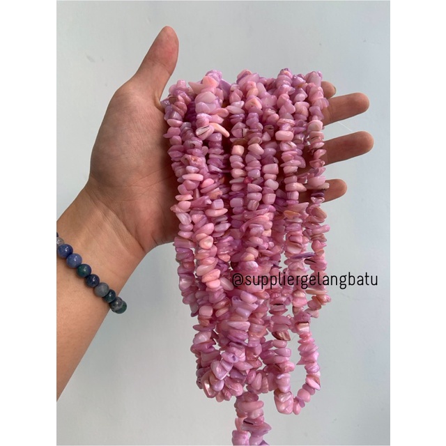 krikil Batu alam mix purple pearl 1,5cm manik aksesori craft glos ungu