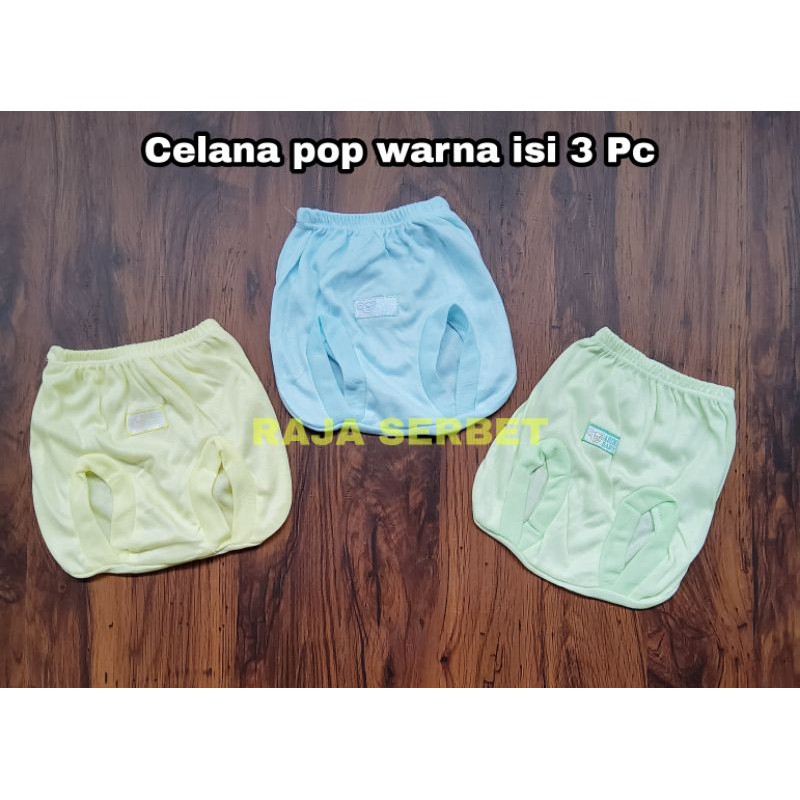 Celana pop warna isi 3 Pc